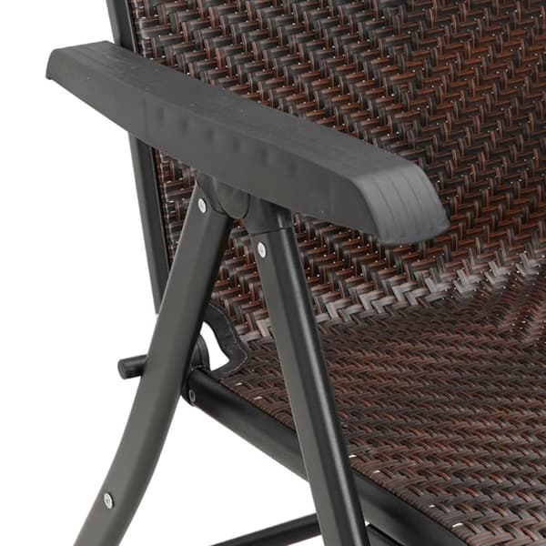 vidaXL havestole 8 stk. foldbar polyrattan brun