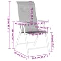 Miniatyrbillede 11 af 11: vidaXL havestole 8 stk. foldbar polyrattan brun