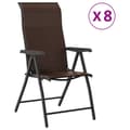 Miniatyrbillede 2 af 11: vidaXL havestole 8 stk. foldbar polyrattan brun