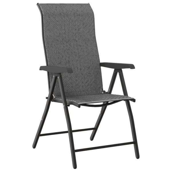 vidaXL havestole 8 stk. foldbar polyrattan grå