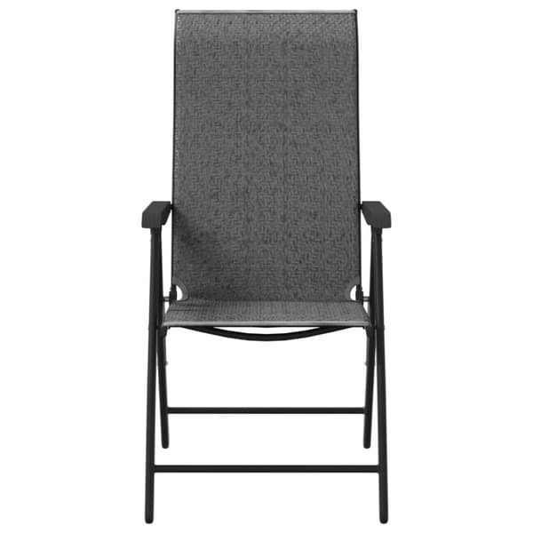 vidaXL havestole 8 stk. foldbar polyrattan grå