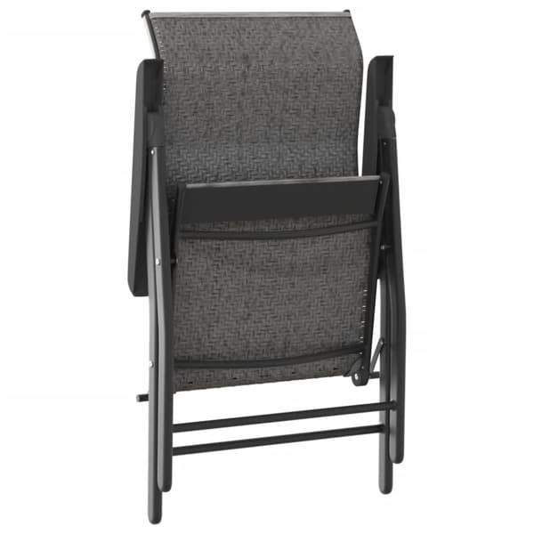vidaXL havestole 8 stk. foldbar polyrattan grå