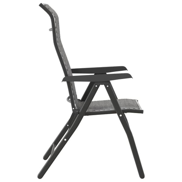 vidaXL havestole 8 stk. foldbar polyrattan grå