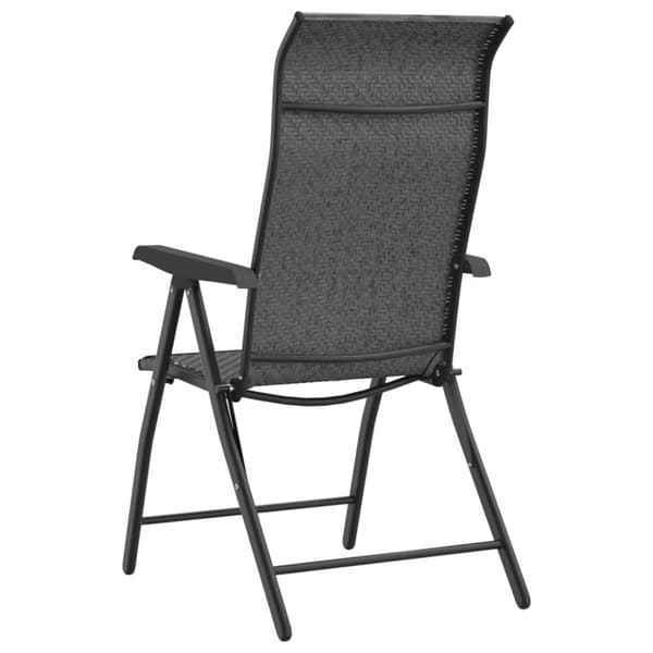vidaXL havestole 8 stk. foldbar polyrattan grå