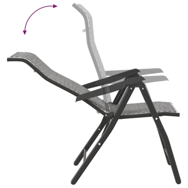 vidaXL havestole 8 stk. foldbar polyrattan grå