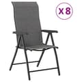 Miniatyrbillede 2 af 11: vidaXL havestole 8 stk. foldbar polyrattan grå