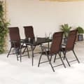 Miniatyrbillede 3 af 11: vidaXL havestole 4 stk. foldbar polyrattan brun