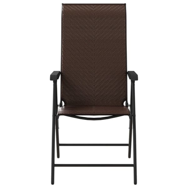 vidaXL havestole 4 stk. foldbar polyrattan brun