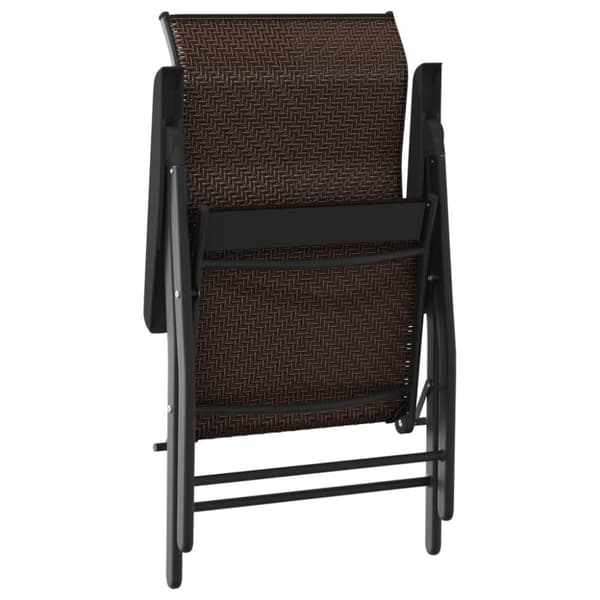 vidaXL havestole 4 stk. foldbar polyrattan brun