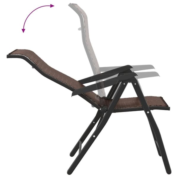 vidaXL havestole 4 stk. foldbar polyrattan brun
