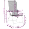 Miniatyrbillede 11 af 11: vidaXL havestole 4 stk. foldbar polyrattan brun