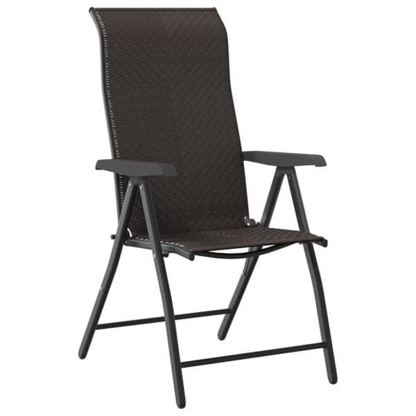 vidaXL havestole 8 stk. foldbar polyrattan sort