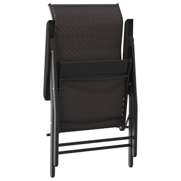 vidaXL havestole 8 stk. foldbar polyrattan sort