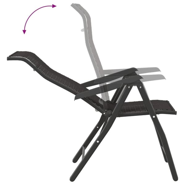 vidaXL havestole 8 stk. foldbar polyrattan sort