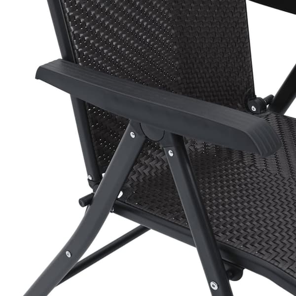vidaXL havestole 8 stk. foldbar polyrattan sort