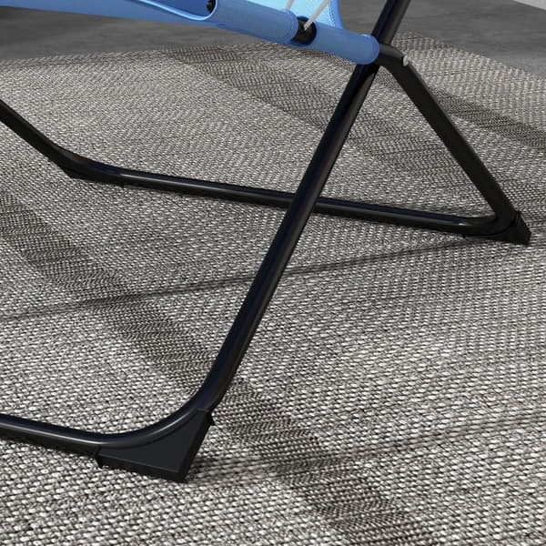 Rootz Havestole - Foldestol - 4 niveauer - Justerbar åndbar - Metalstel - Stål - Polyester - Skum - Sort-Blå - 69L x 91W x 96H cm