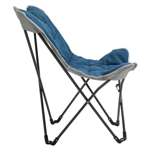 Rootz Campingstol - Sammenklappelig - Letvægts - Stålstel - Skridsikker - Polyester - Blå - 88 x 74 x 84 cm