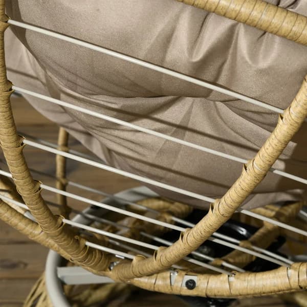 Rootz Bistro Set - Balkongset - Uteplats Set - Väderbeständig - Avtagbara kuddar - Stål - Polyester - Naturlig - Ljusbrun - 85cm X 70cm X 82cm