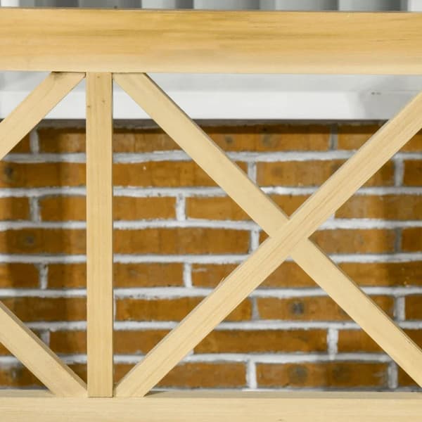Rootz Swingbänk med pergola - För 2 personer - Justerbar i höjdled - Stomme i massivt trä - Naturlig - 2,21 x 1,40 x 1,96 m