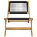 Miniatyrbild 7 av 11: vidaXL Trädgårdsstol med fotstöd massiv teak och polyester