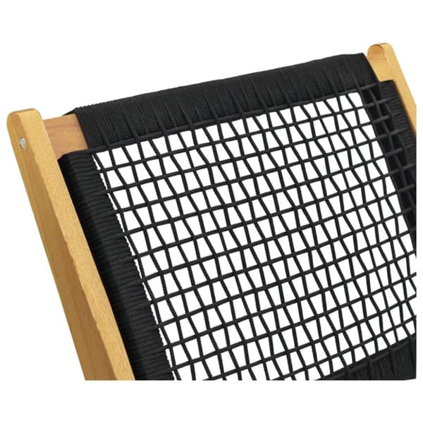 vidaXL Trädgårdsstol med fotstöd massiv teak och polyester