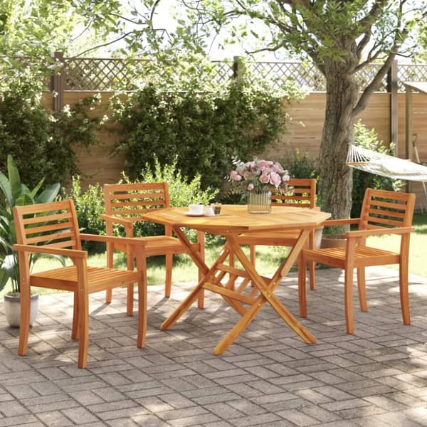vidaXL Hagestoler 4 stk 59x55x85 cm heltre akasie