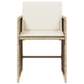 Miniatyrbillede 4 af 11: vidaXL havestole 4 stk. med hynder polyrattan beige