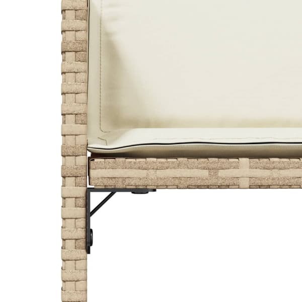 vidaXL havestole 4 stk. med hynder polyrattan beige