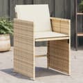 Miniatyrbillede 11 af 11: vidaXL havestole 4 stk. med hynder polyrattan beige