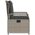 Miniatyrbillede 6 af 11: vidaXL havestole 2 stk. med lænefunktion polyrattan grå
