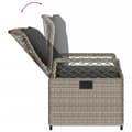 Miniatyrbillede 8 af 11: vidaXL havestole 2 stk. med lænefunktion polyrattan grå