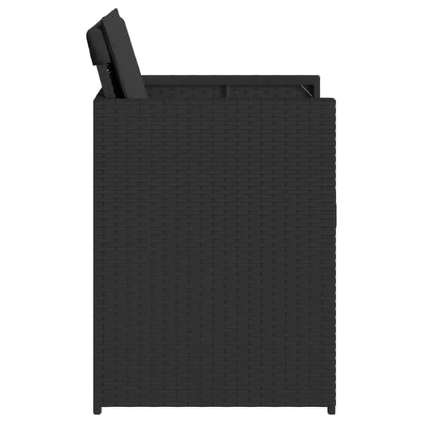 vidaXL havestole med hynder 4 stk. polyrattan sort