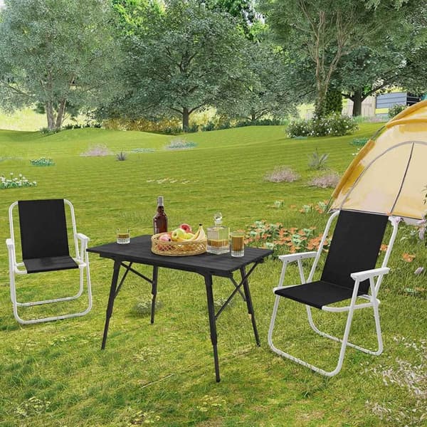 Rootz Ultralight Campingstol - Bærbar Foldestol - Let, kompakt, holdbar - Ingen samling påkrævet - Vandafvisende 600D Oxford-stof - 58 cm x 53 cm x 76