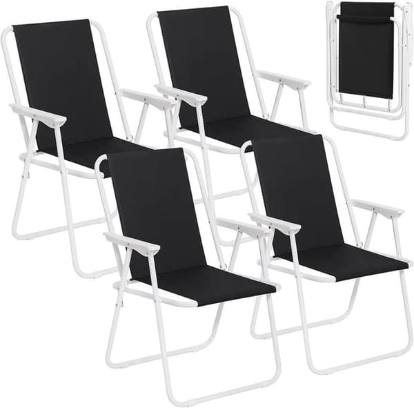 Rootz Ultralight Campingstol - Bærbar Foldestol - Let, kompakt, holdbar - Ingen samling påkrævet - Vandafvisende 600D Oxford-stof - 58 cm x 53 cm x 76