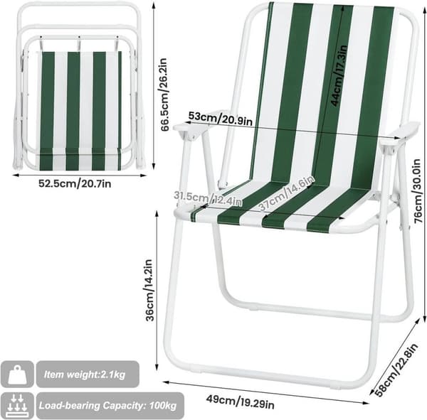 Rootz Ultralight campingstol - bærbar stol - foldbar stol - nem opsætning, let, holdbar - 58 cm x 53 cm x 76 cm udfoldet; 66,5 cm x 52,5 cm x 5,5 cm s