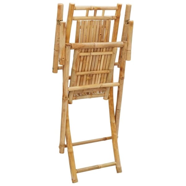 vidaXL Hopfällbara trädgårdsstolar 8 st 53x66x99 cm bambu