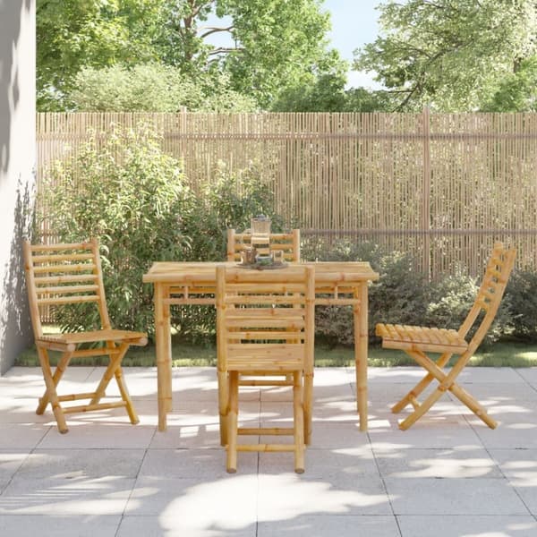 vidaXL foldbare havestole 4 stk. 43x54x88 cm bambus