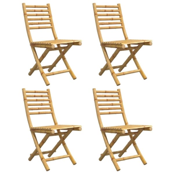 vidaXL Sammenleggbare hagestoler 4 stk 43x54x88 cm bambus
