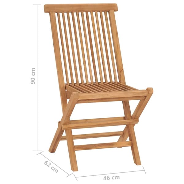 vidaXL foldbare havestole 2 stk. massivt teaktræ - Havestole
