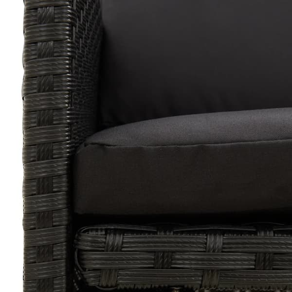 vidaXL havestole med hynder 4 stk. polyrattan sort -  Havestole