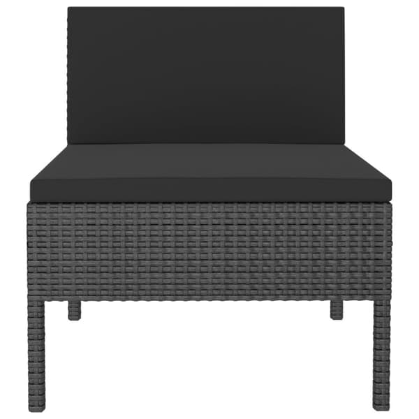 vidaXL havestole 3 stk. med hynder polyrattan sort -  Havestole