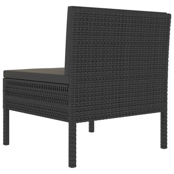 vidaXL havestole 3 stk. med hynder polyrattan sort -  Havestole