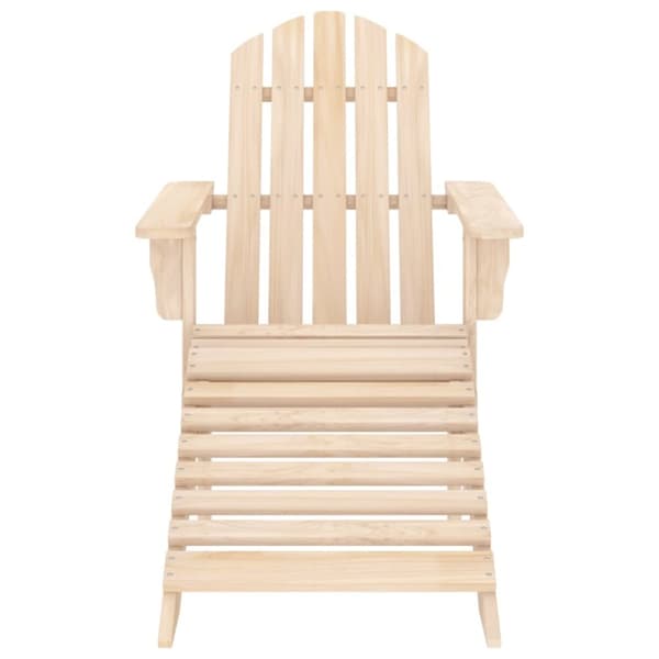 vidaXL Adirondackstol med fotpall massivt granträ - Utestolar