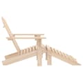 Miniatyrbild 4 av 9: vidaXL Adirondackstol med fotpall massivt granträ -  Utestolar