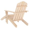 Miniatyrbild 5 av 9: vidaXL Adirondackstol med fotpall massivt granträ -  Utestolar
