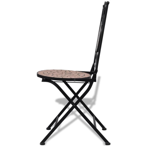 vidaXL foldbare bistrostole 2 stk. keramik terracotta - Havestole