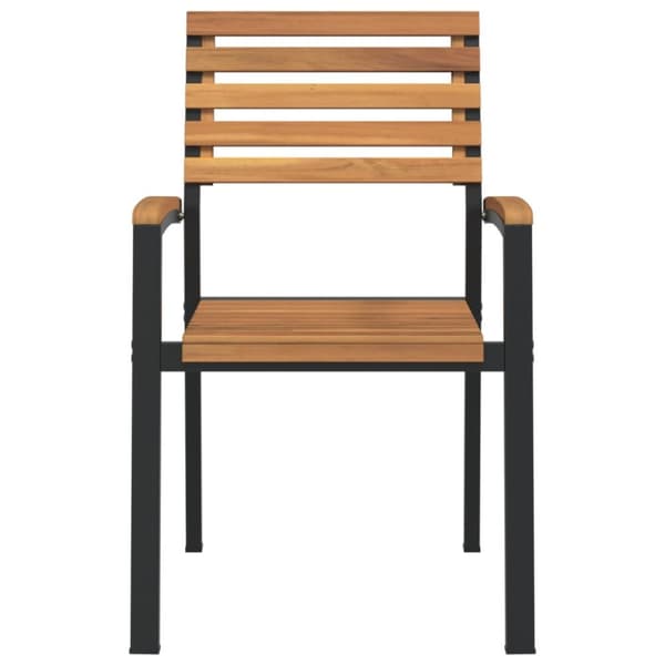 vidaXL havestole 4 stk. stabelbare massivt akacietræ og metal -  Havestole