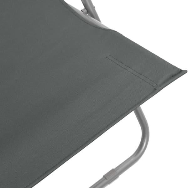 vidaXL foldbare strandstole 2 stk. stål og oxfordstof grå -  Havestole
