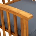 Miniatyrbild 8 av 10: vidaXL Trädgårdsstolar 2 st med dynor massivt akaciaträ -  Utestolar