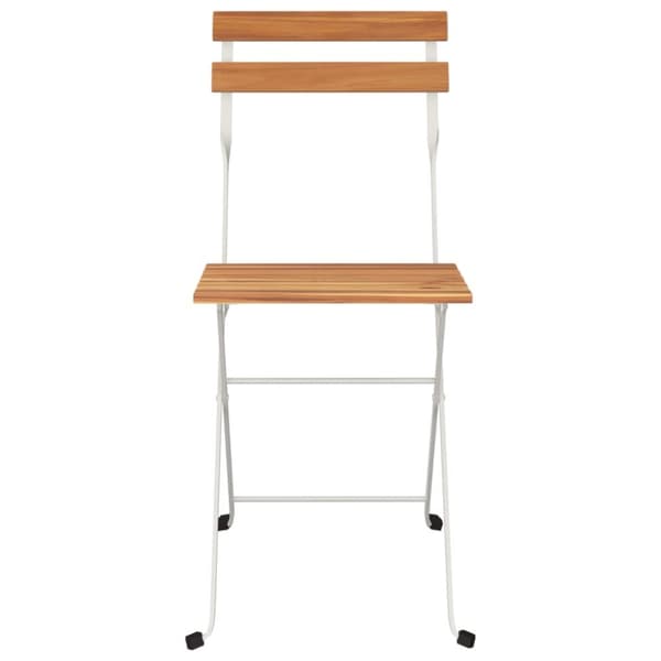 vidaXL foldbare bistrostole 2 stk. massivt akacietræ og stål -  Havestole